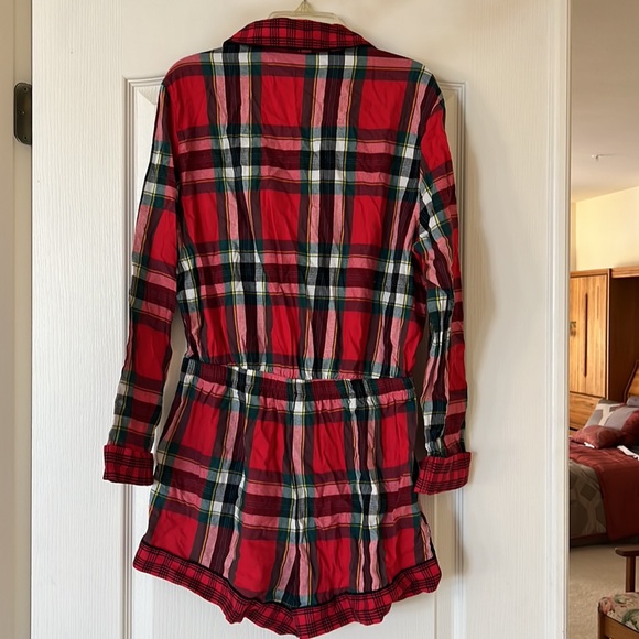 Victorias Secret red plaid pajama onesie - Picture 5 of 6